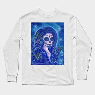 Wrapped in a dream day of the dead art by Renee Lavoie Long Sleeve T-Shirt